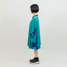 画像をギャラリービューアに読み込む, 【ラスト1点】【20%OFF】防衛機制グラフィックワンピース(ターコイズ)/ Defense mechanism graphic dress (turquoise)