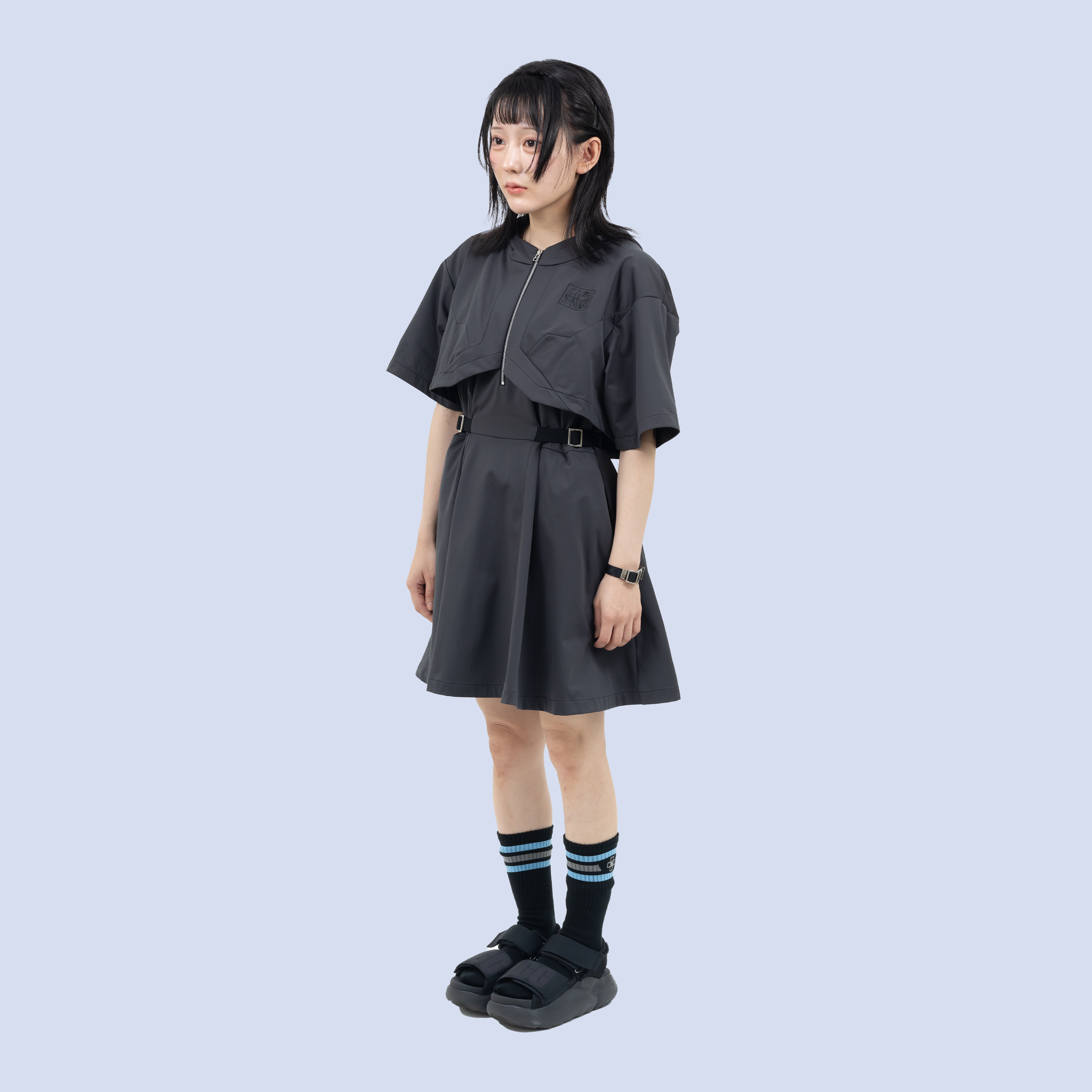 【関税込み】Loulou de Saison グレー Eknath ミニワンピース LIFESAVEミニワンピース(グレー) – nonoyamaaki