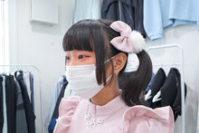 画像をギャラリービューアに読み込む, ツイードルーミーリボン　ヘアクリップ/シューズクリップ（スモーキーピンク）
