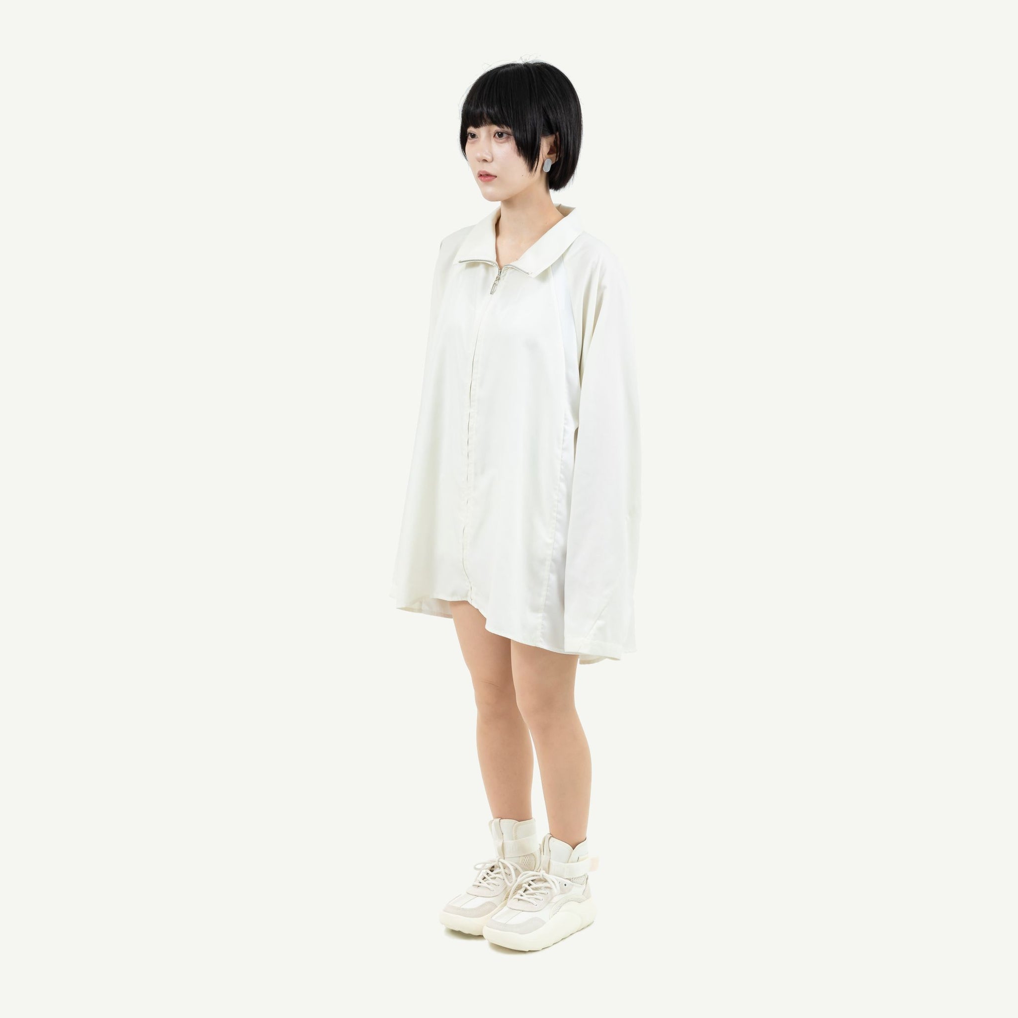 リリースジップシャツ（アイボリー）/ Release zip shirt (ivory