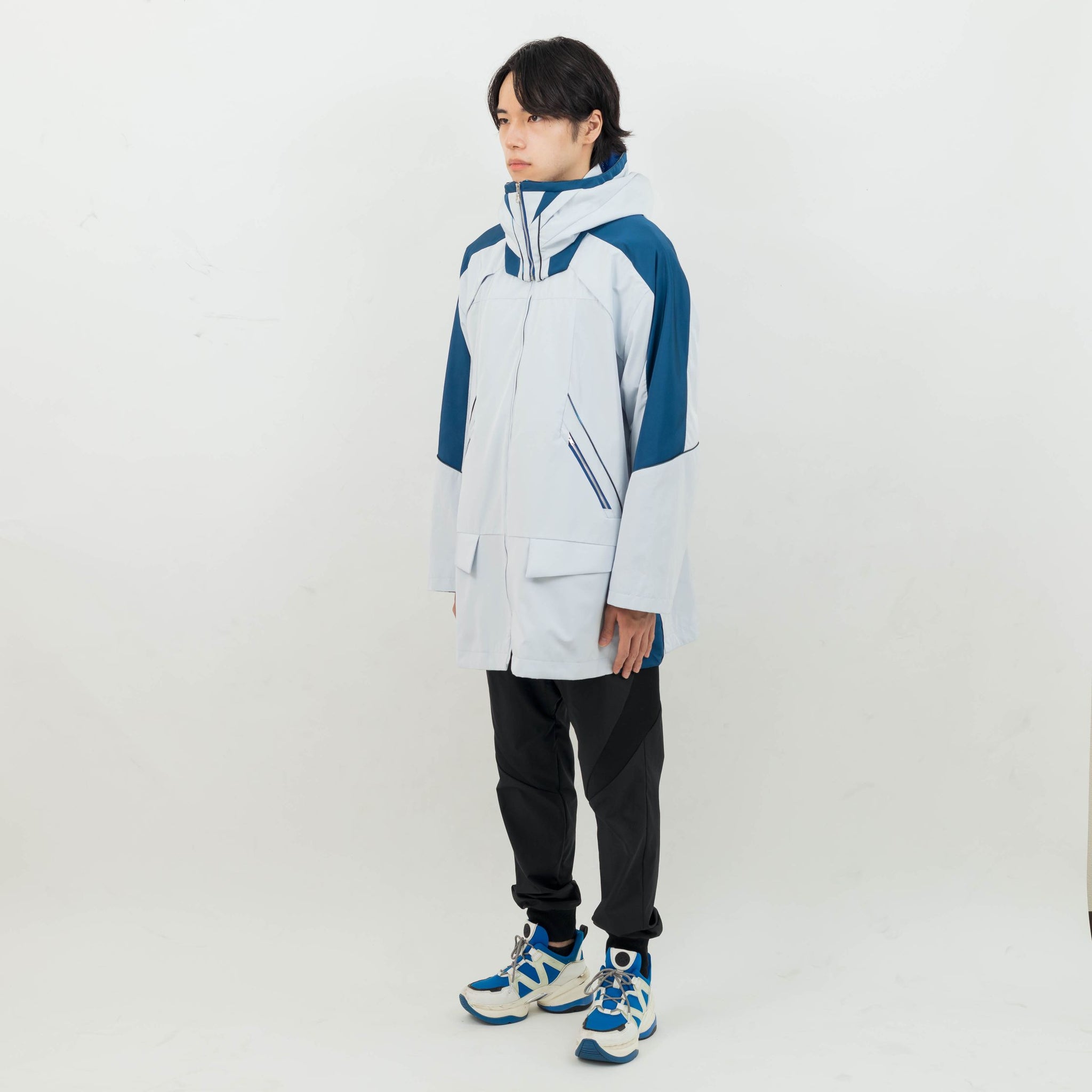 防衛機制ロングジャケット（ライトグレー）/ Defense mechanism long jacket (light gray)