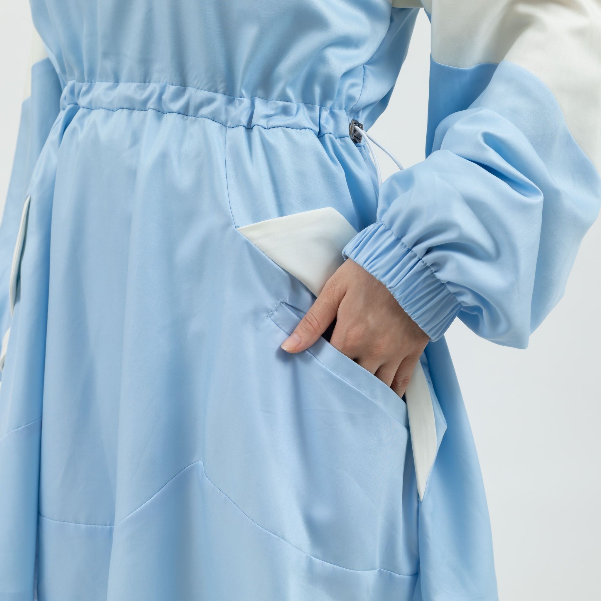 安心シルキーワンピース（ライトブルー）/ Security silky dress (light blue)