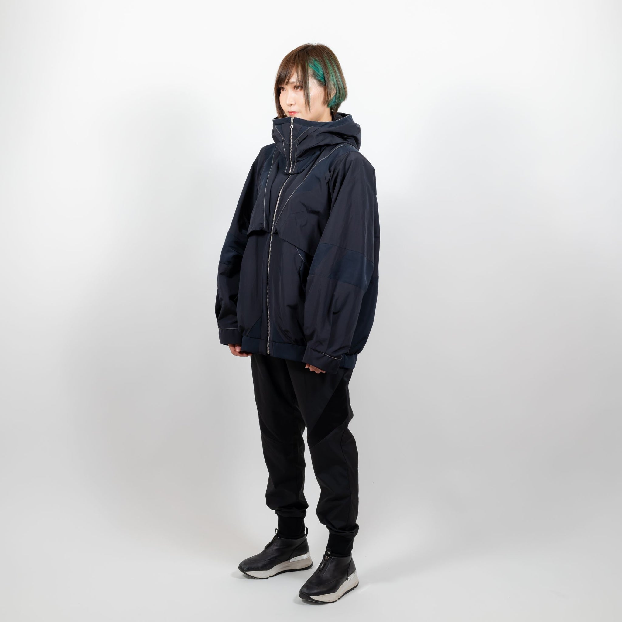 【新品・未使用】ラッセルノ　PADDED LONG PANTS SUIT GABARDINE PANTS WITH SIDE TUCK(S Black): Y's for men